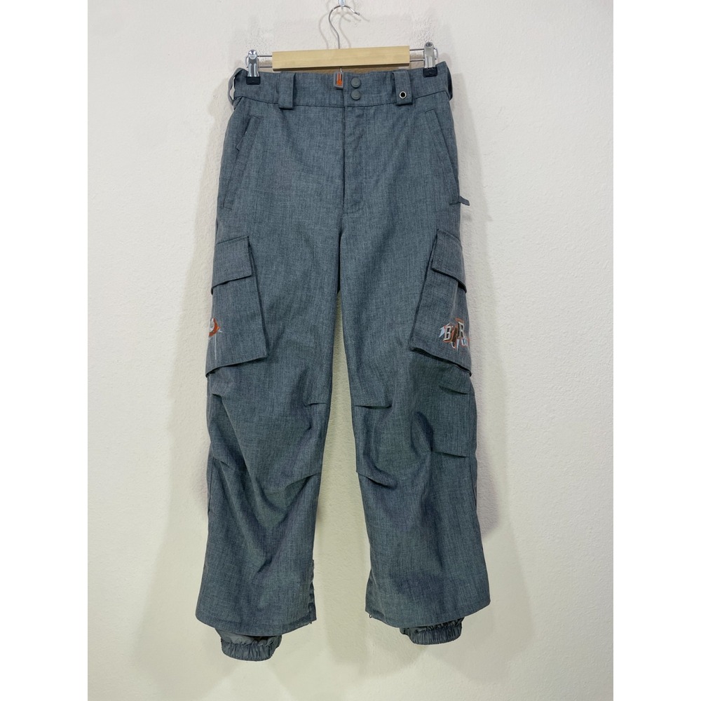 Burton Snow Pants Cargo Boys Kids Size M Gray  (28 x 24) Insulated Ski Snowboard